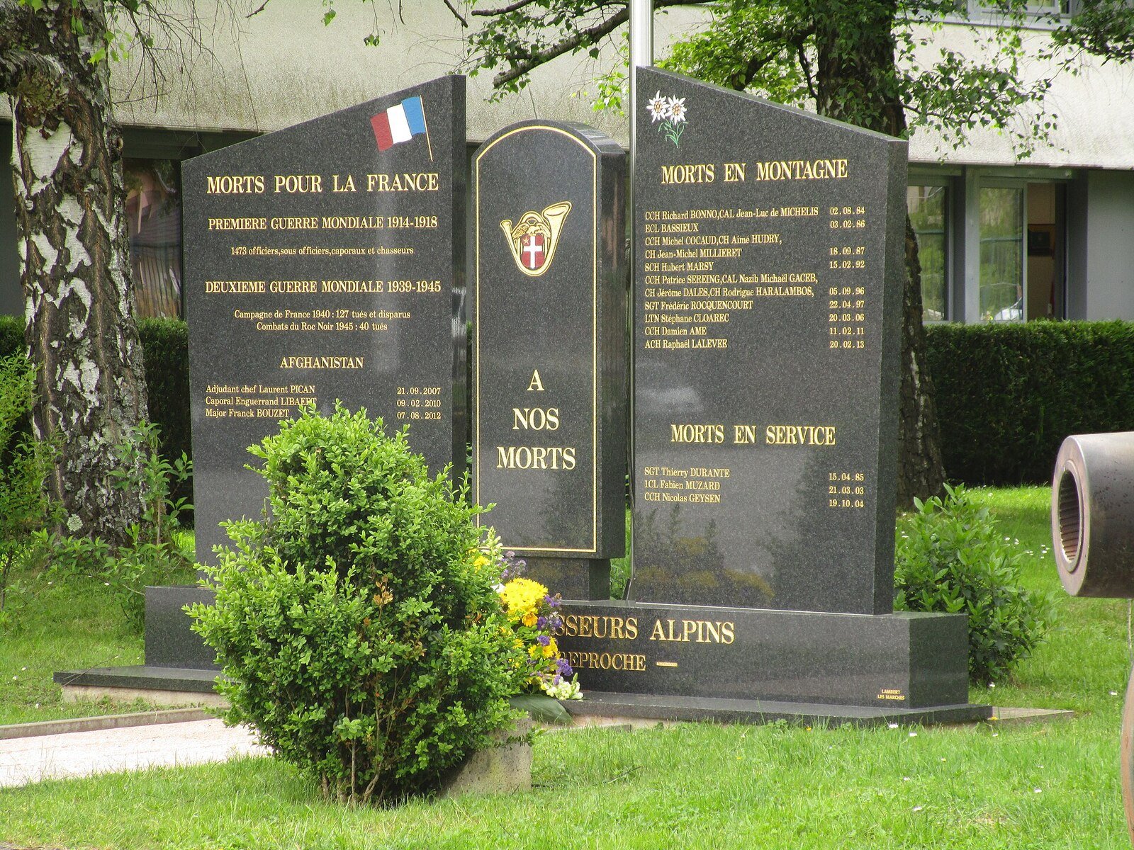 Monument aux morts du 13e bataillon de chasseurs alpins à Barby